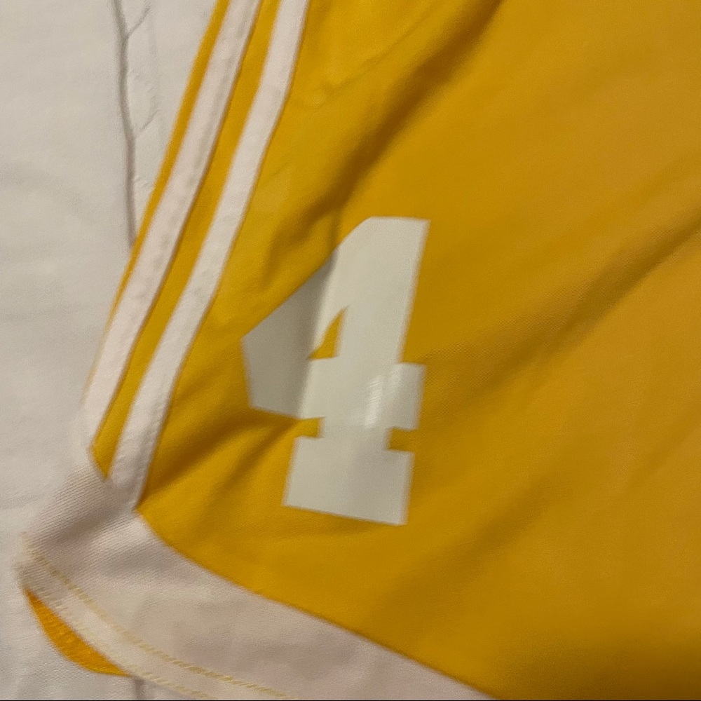 Adidas Yellow Soccer Shorts Size Medium #4 - Picture 3 of 5